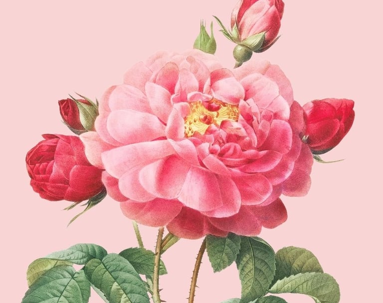 a pink rose with a pink background and a pink rose
