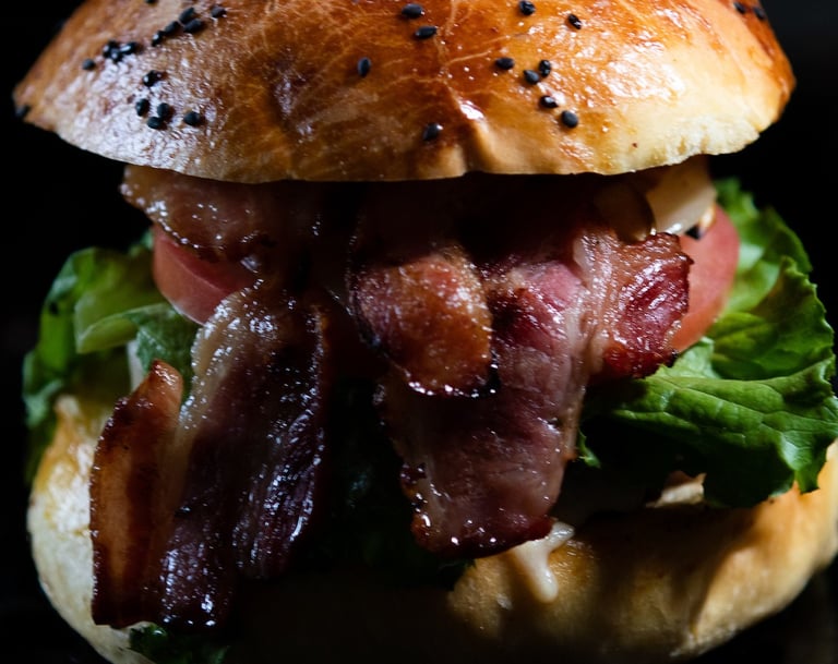 Foto de producto hamburguesa restaurante