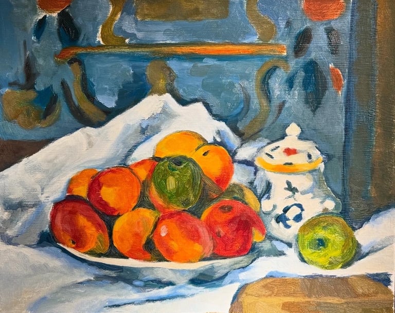 Dish of Apples 2025, Oil on Canvas, 20 x 16 in