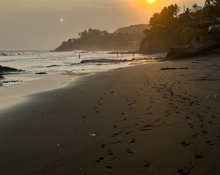 sunset at bitcoin beach el salvador