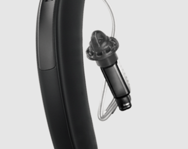 aparelho auditivo preto do tipo ric marca parceira