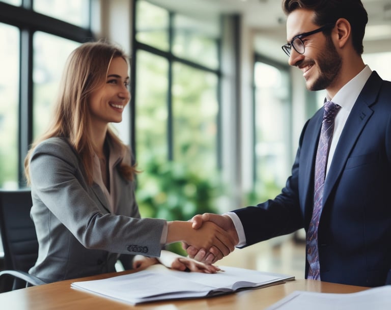 A friendly customer service representative assisting a client with import inquiries.