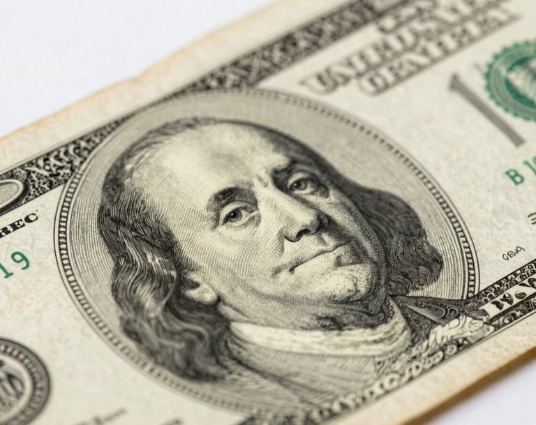 A macro photography shot focusing on the intricate textured details of vintage currency paper. The lighting highlights the fine engravings and fiber patterns against a backdrop of Soft Alabaster White, emphasizing visual simplicity and scholarly research.