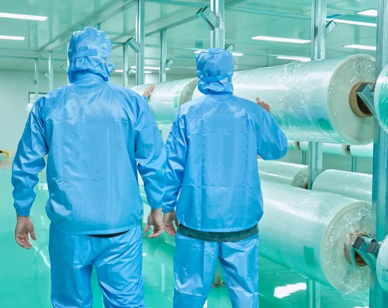 بيئة تخزين احترافية تضمن الحفاظ على جودة أفلام TPU وورق الإصدار