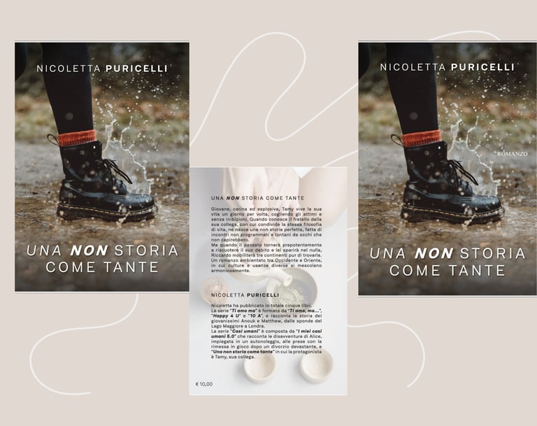 Copertina fronte e retro del romanzo Una non storia come tante, la versione ebook è uguale