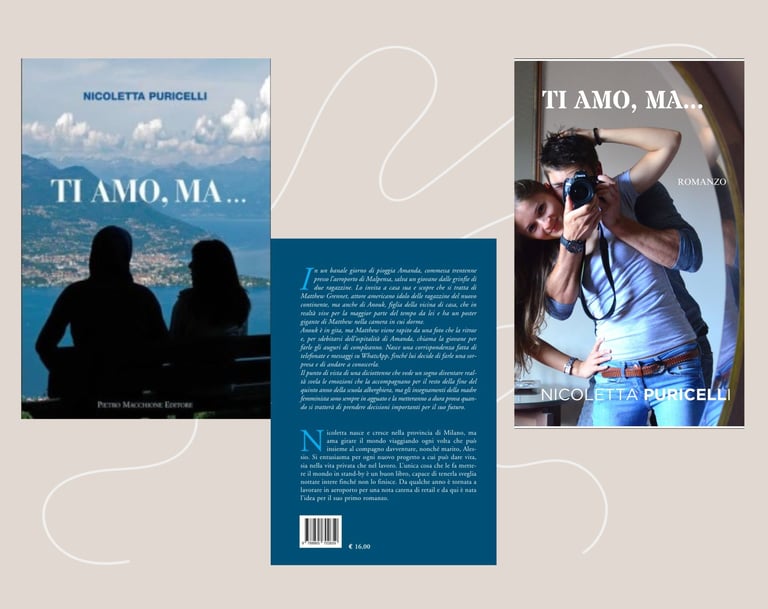 Copertina fronte e retro romanzo Ti Amo, ma...