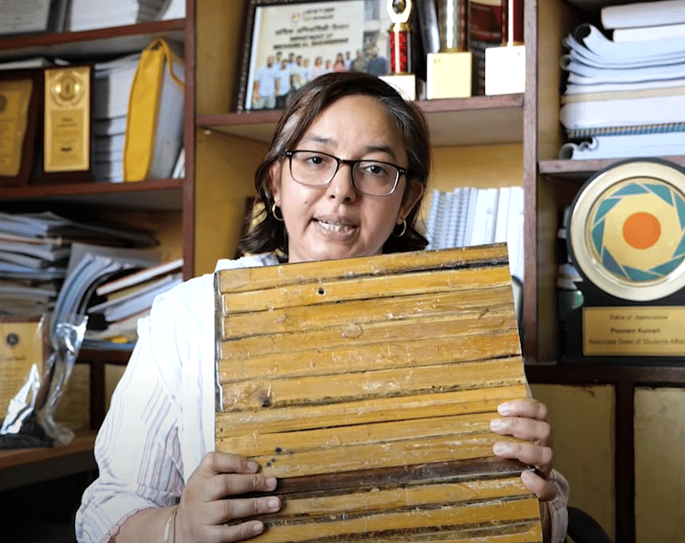 Dr. Poonam Kumari showing the developed composite