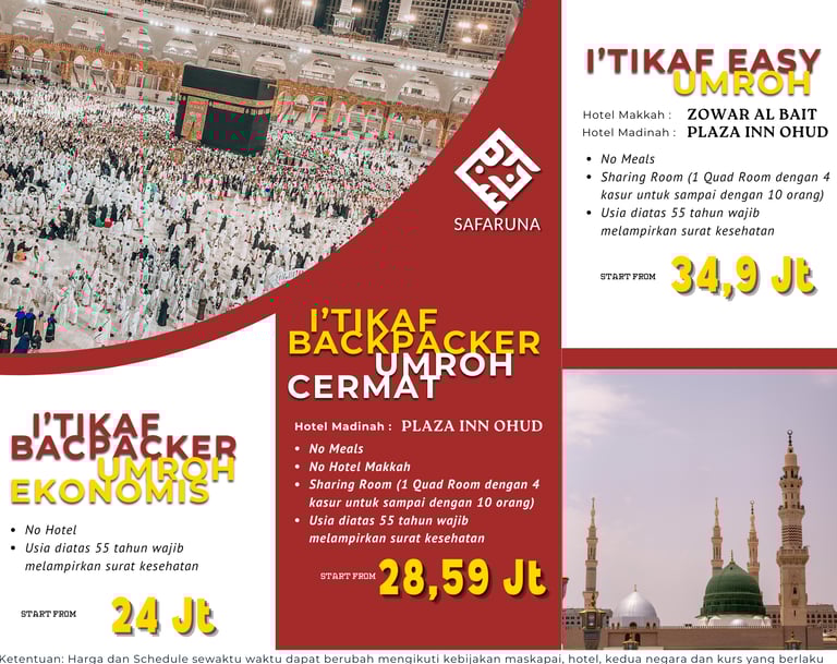 PAKET Umroh & I'tikaf 16 Hari Ramadhan 2
