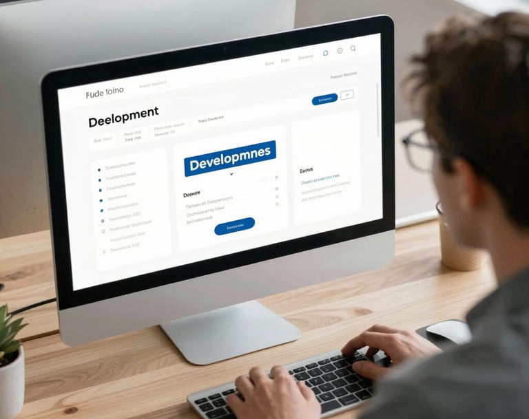 a man riding a skateboard down a street next to tall buildings