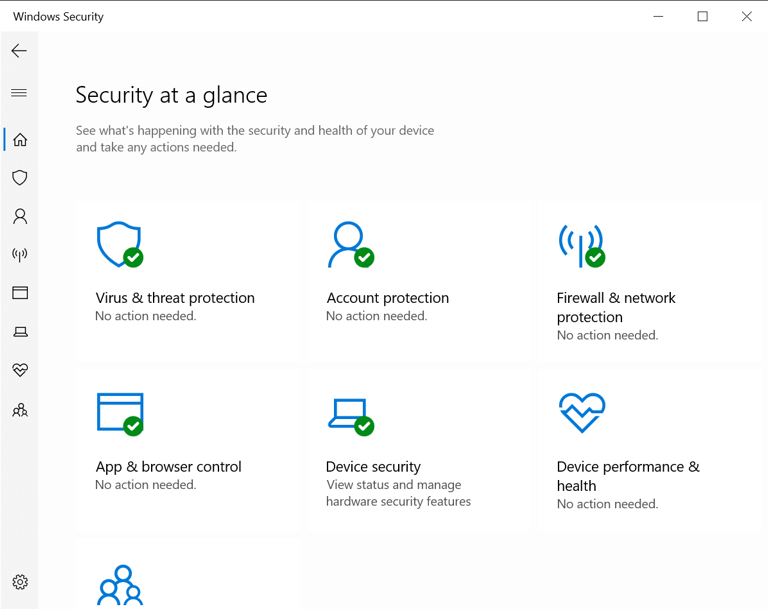 example windows security options panel