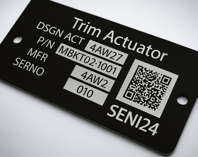 Gravure laser plaque industrielle