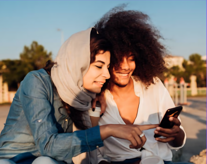 Bankeaz | Two Friends inviting others friend on Bankeaz App