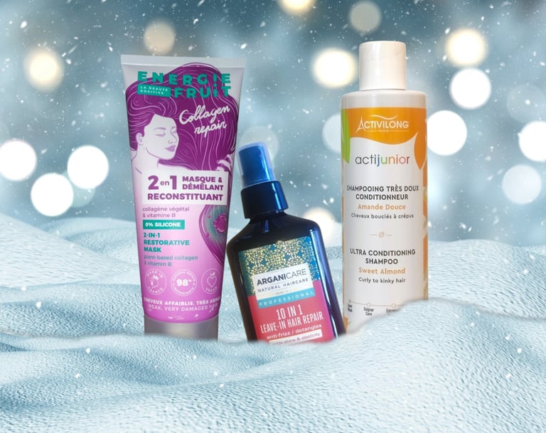 Photos des produits de soins de cheveux enfants pour une réparation optimale des cheveux texturés