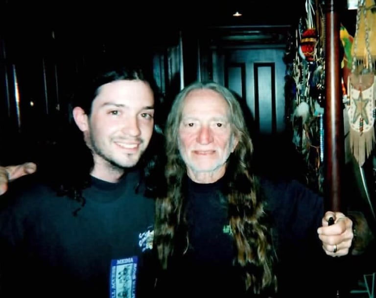 Jim Burns and Willie Nelson.