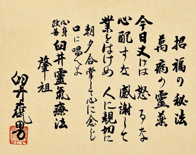 Reiki Gokai (Five Reiki Precepts)