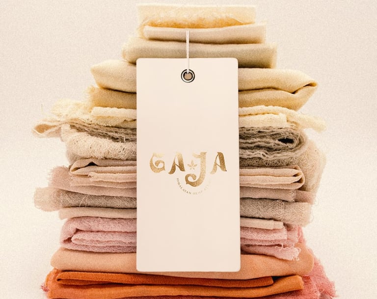 hemp fabric variety in a pile