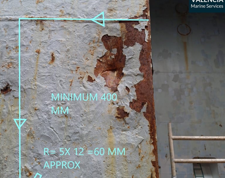 damage survey, steel repair reccommendations