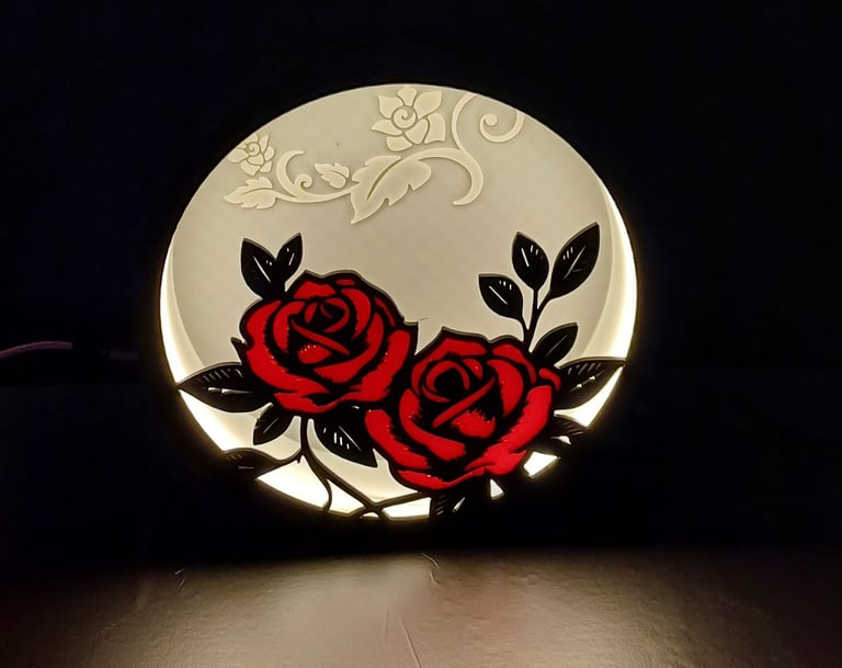 LAMPADA AD ANELLO ROSE
