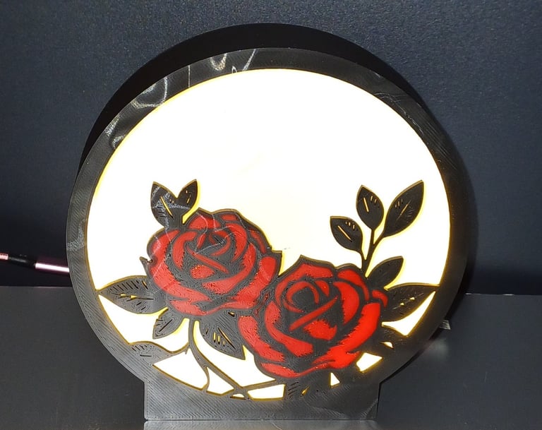 LAMPADA AD ANELLO ROSE