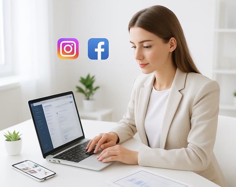 Marketing professional planning hotel social media strategy with Natomi.