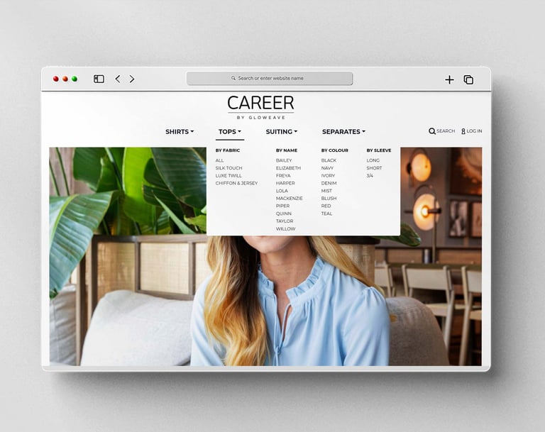 Navigation Menu - Career by Gloweave Website (Gloweave)