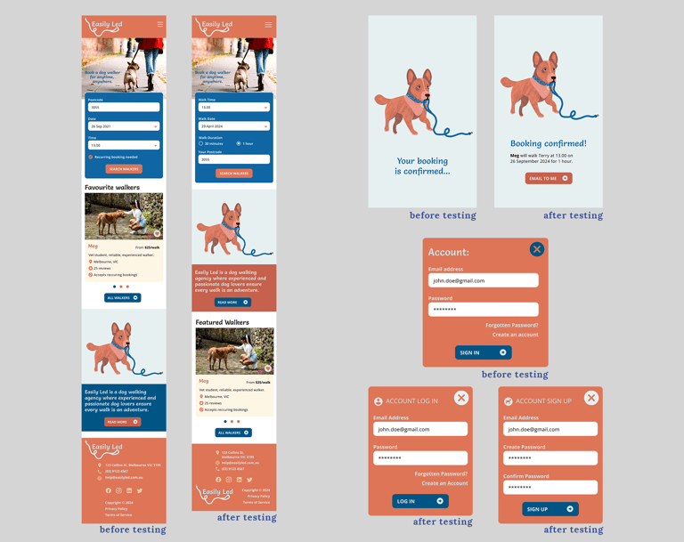 Easily Led design iterations