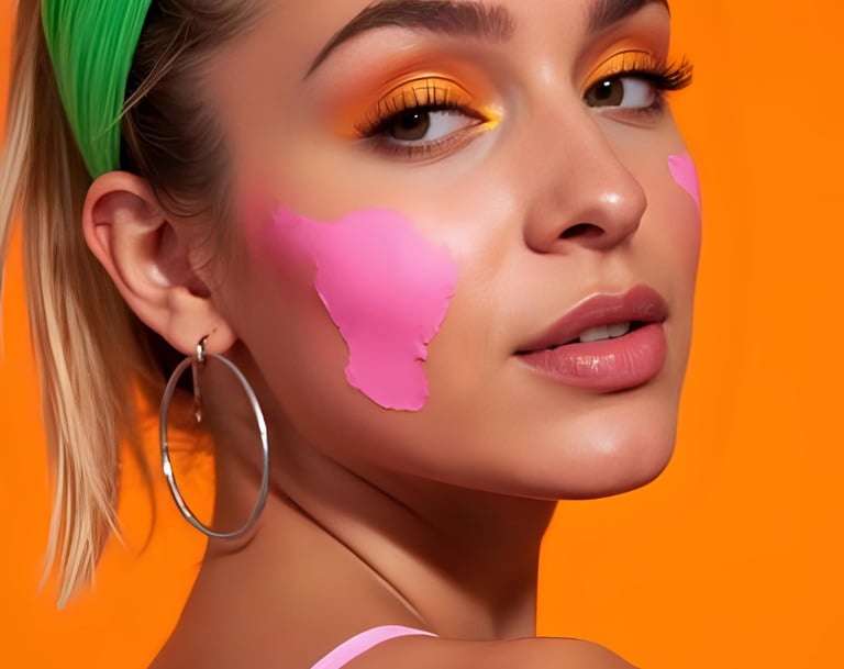 Woman getting a facial done in los angeles