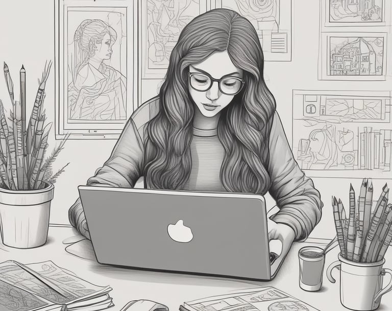 A series of printed pages with design layouts are pinned to a whiteboard in a brightly lit room. The pages appear to be drafts or wireframes of web or app designs, featuring various text and graphical elements. Sunlight filters through nearby windows, creating a mix of natural and artificial lighting.