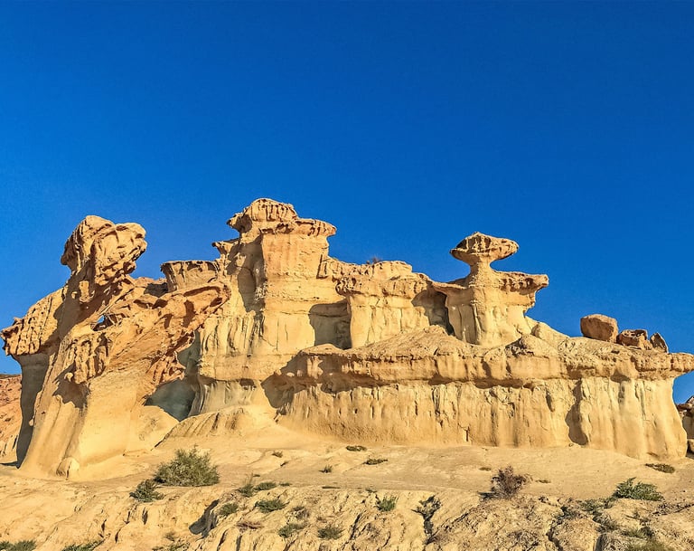 The erosional formations of Bolnuevo, very close to the Port of Mazarrón. Photo by smdelacolina.