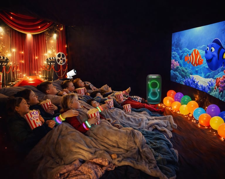cinéma à domicile anniversaire enfant Var écran géant