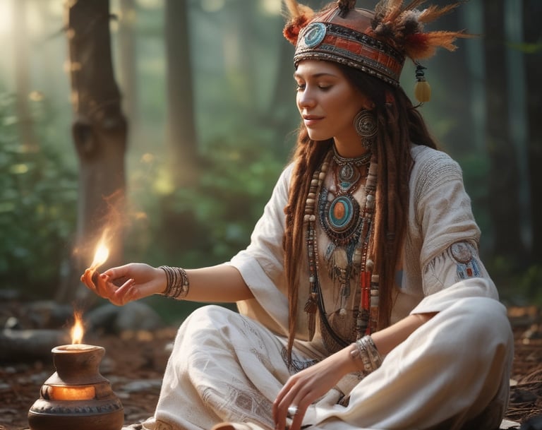 RE-CONEXIÓN CON LA CHAMANA QUE HABITA  EN  TI.