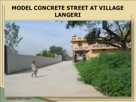 Model Concrete Street At Village Langeri