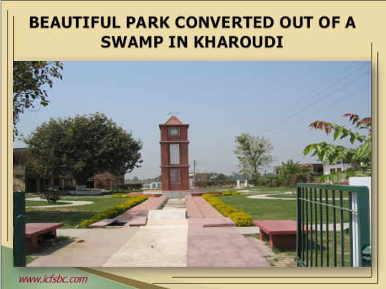 Beautiful Park Converted out of a Swamp in Kharoudi
