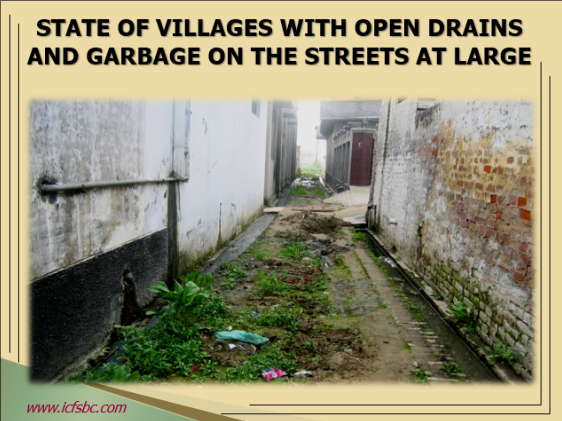 State of Villages with Open Drains and Garbage on the Streets at Large
