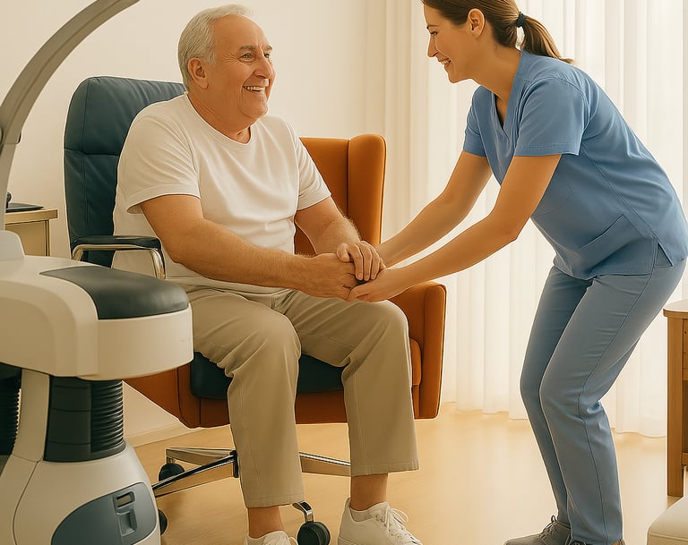 a nurse and a nurse in a hospital room