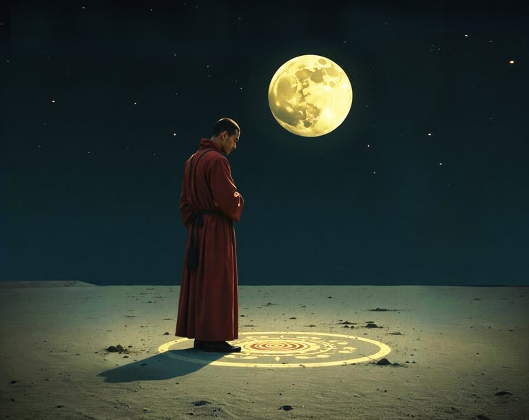 sage deciphering natural symbols of divination