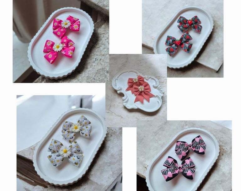 Vaikiškų plaukų segtukų ir gumyčių kategorijos nuotrauka