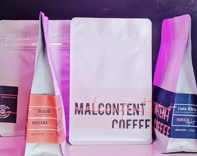 Malcontent Coffee Brand design