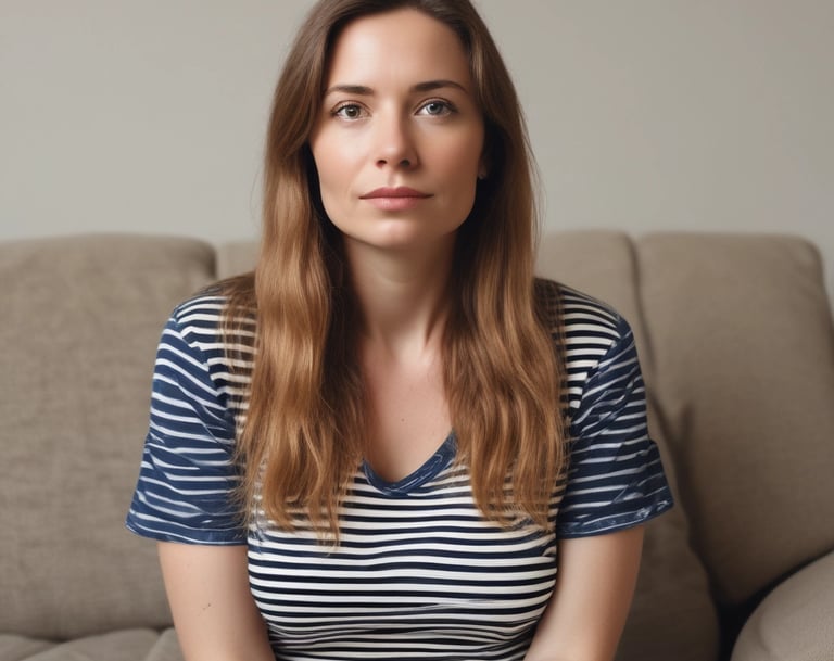 a woman covering her eyes with her hands