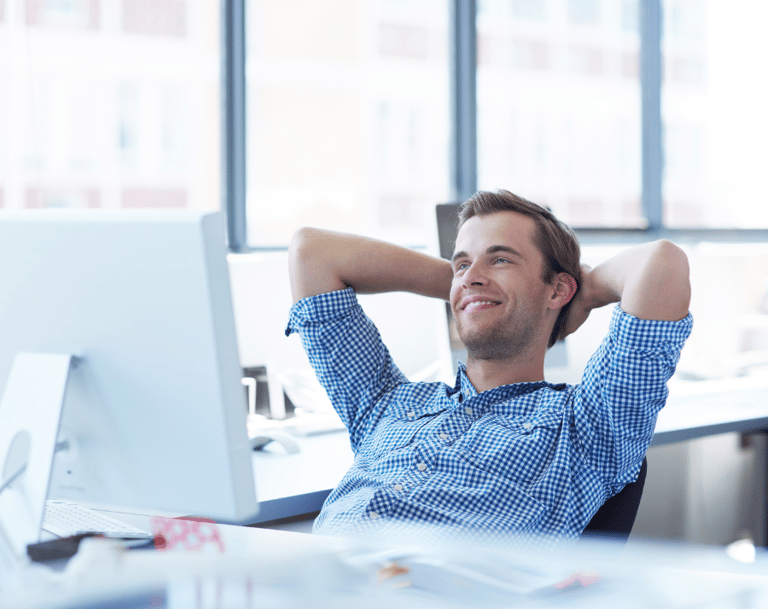 Image of an Accountant sitting back and relaxing