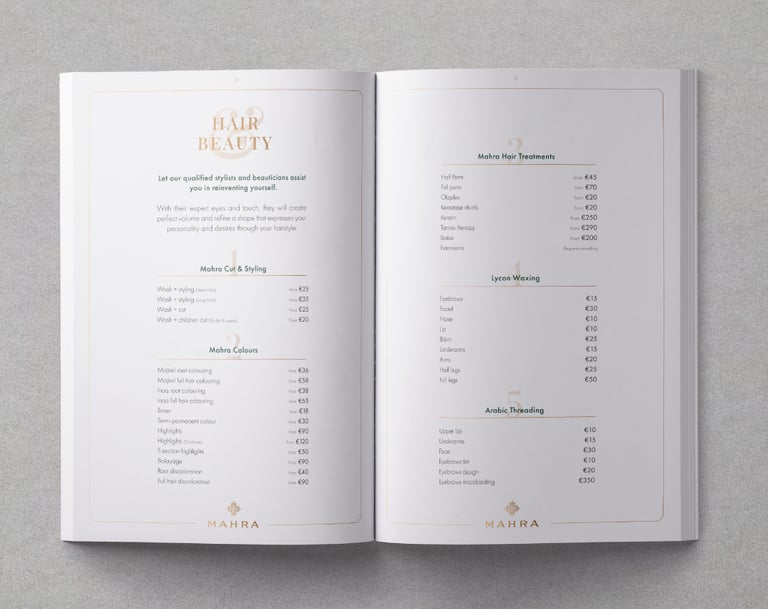 Mahra's service catalog