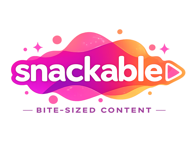 Snackable logo – short-form video and bite-sized content studio for small businesses