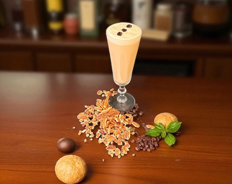 Pralines N Cream, bourbon espresso cocktail by Bender Mixology
