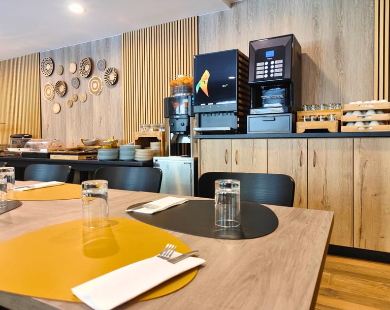 Restaurante del Hotel Focus en el Pas de la Casa, Andorra. En los Pirineos