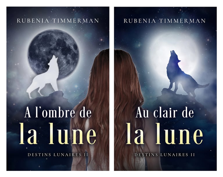 Tomes miroirs - saga Destins Lunaires, urban fantasy de Rubenia Timmerman.