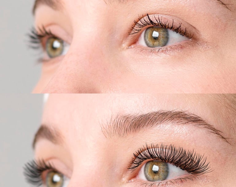 a woman with long eyelashes and lashes on her eyes