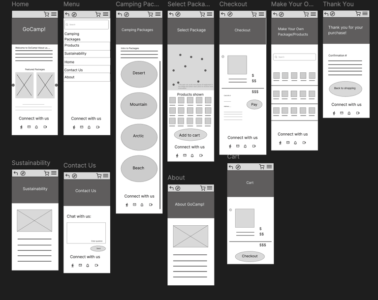 lo-fi wireframes