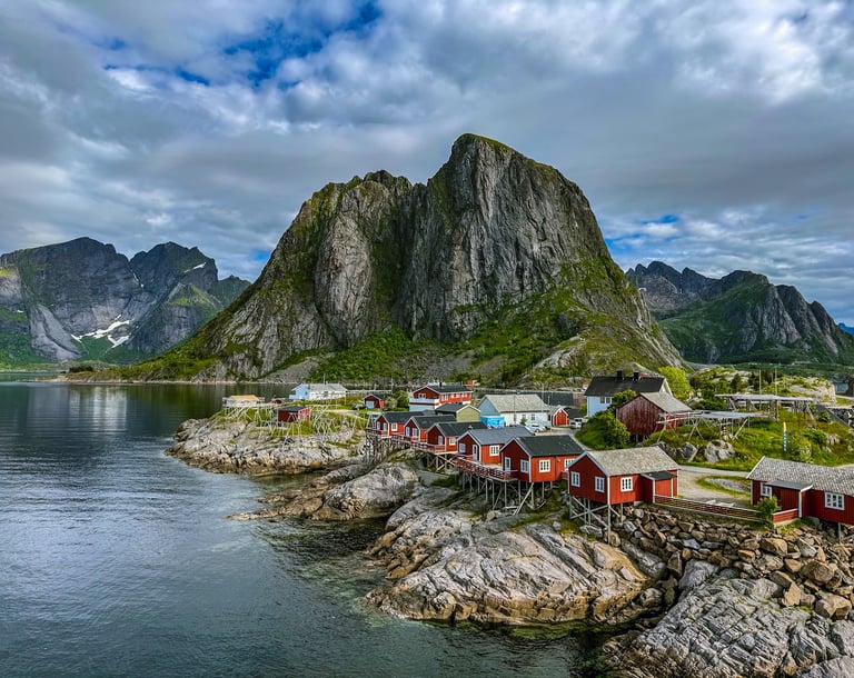 Hamnøy Lofoten view near fish and chips, coffee, and beer bar – Maritime Munchies