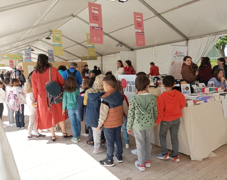 Visiting schoolchildren