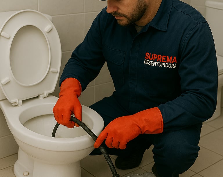 desentupimento de vaso sanitário